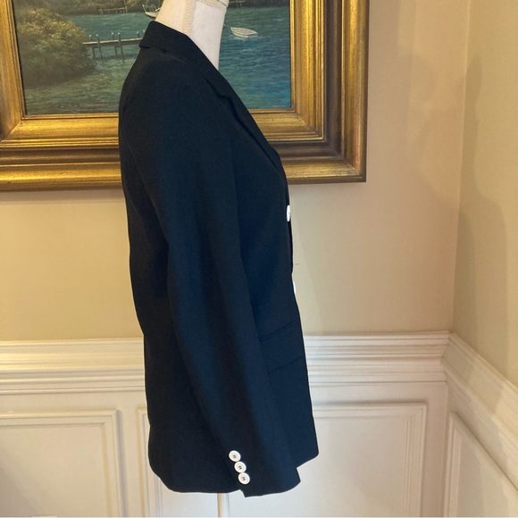 RIVER ISLAND Black White Button Double Breasted Blazer Jacket - Picture 2 of 8